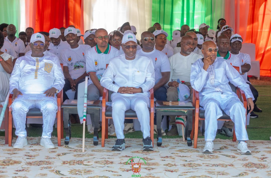 Members of the Senate Bureau participate in the official launch of the 19th edition of the Peace Torch Campaign