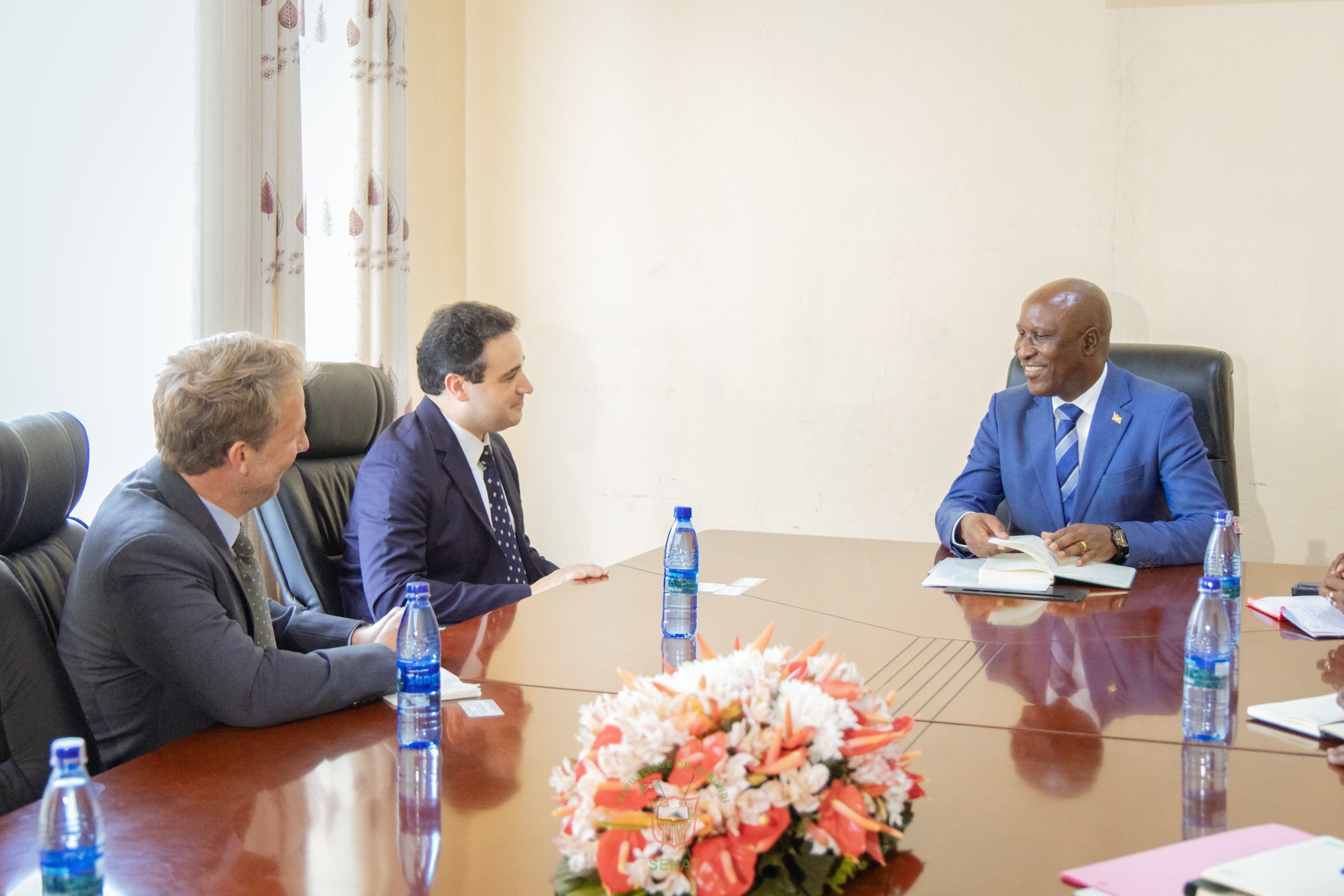 Le Président du Sénat reçoit respectivement en audience l&rsquo;Ambassadeur de Russie, la Représentante résident de l&rsquo;UNICEF et l&rsquo;Ambassadeur de Belgique au Burundi
